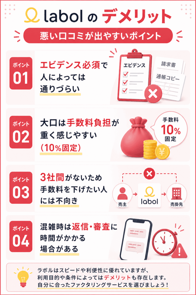 ラボルのデメリット