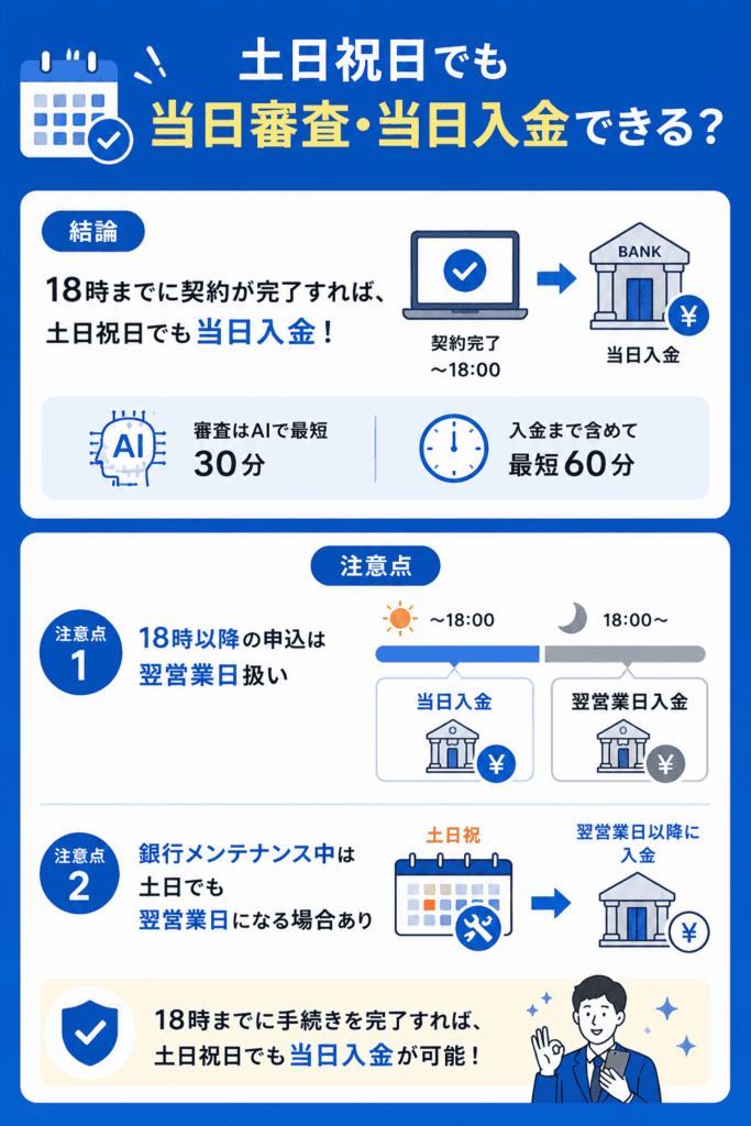 みんなのファクタリングの土日対応