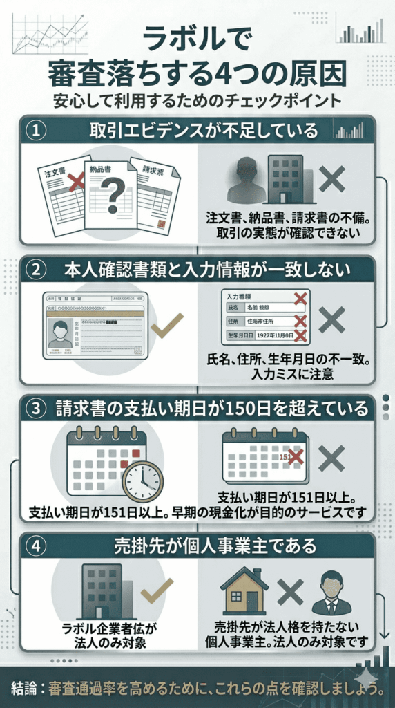 ラボルで審査落ちする4つの原因